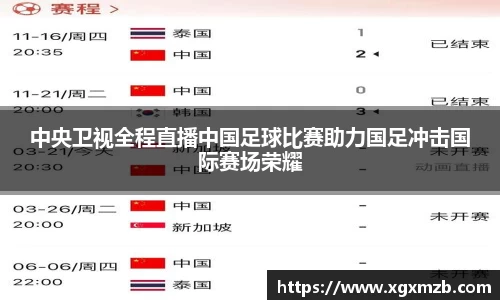 中央卫视全程直播中国足球比赛助力国足冲击国际赛场荣耀
